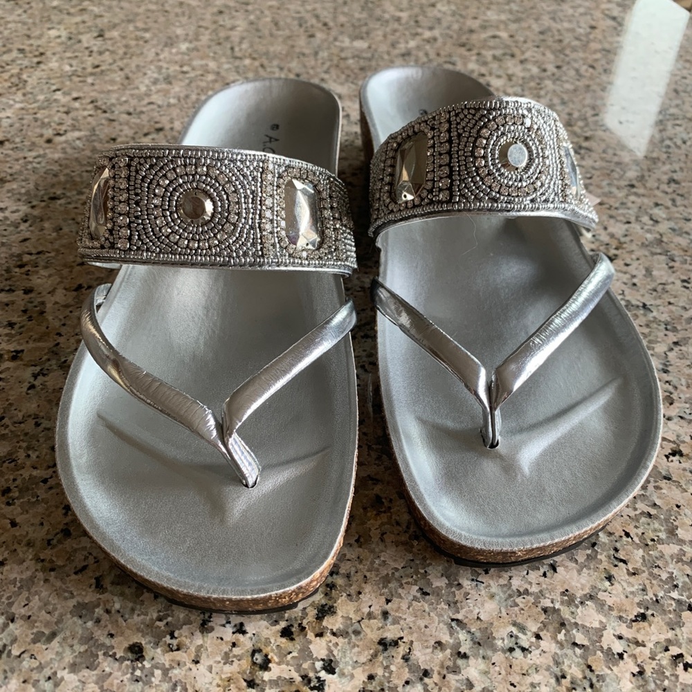 A. Giannetti Silver Sandals - Picture 5 of 6